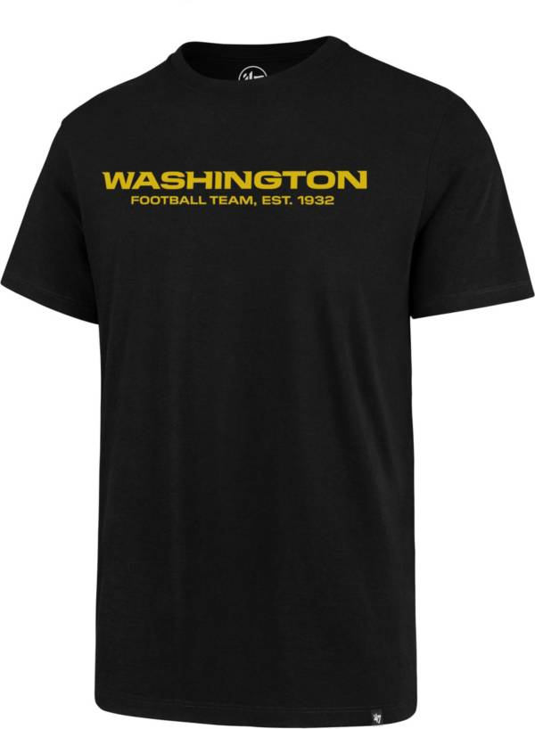 47 Men's Washington Football Team Rival Wordmark Black T-Shirt