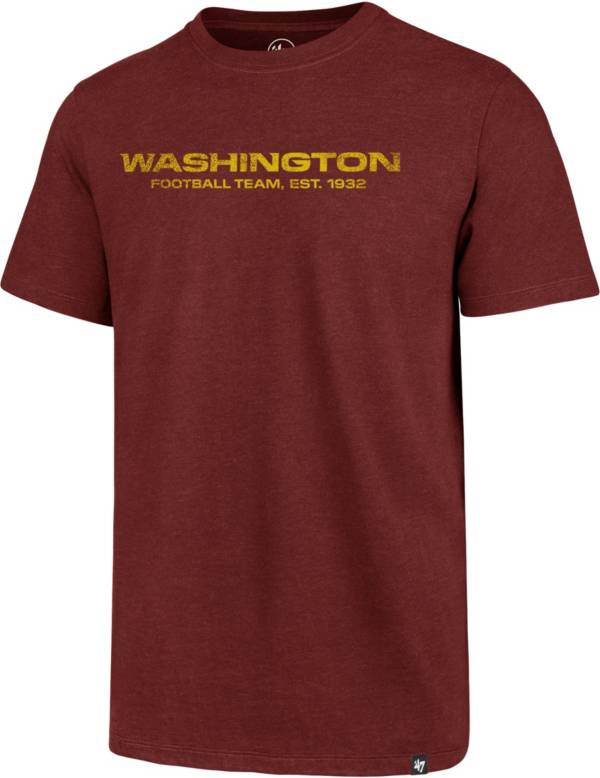 47 Men's Washington Football Team Club Wordmark Red T-Shirt