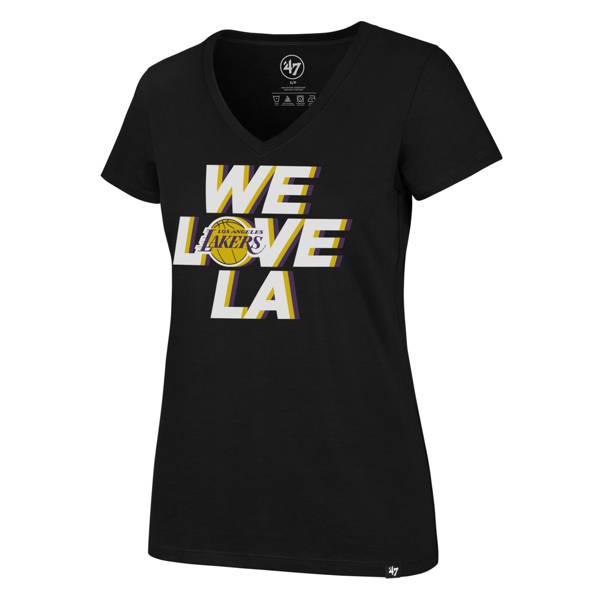 ‘47 Women's Los Angeles Lakers We Love LA Black T-Shirt