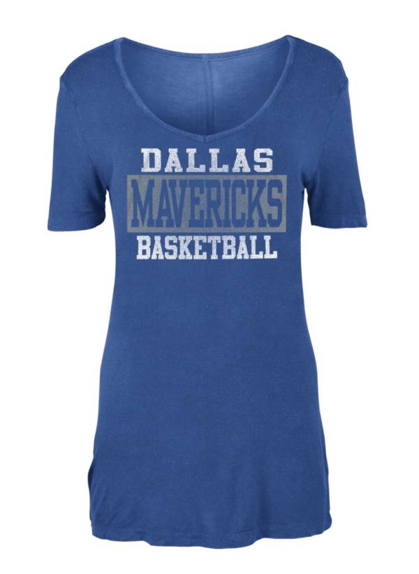 New Era Women's Dallas Mavericks Blue Graphic Long Sleeve T-Shirt