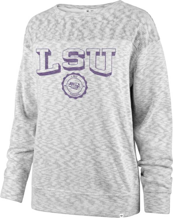 ‘47 Women's LSU Tigers White Crew Pullover Sweatshirt