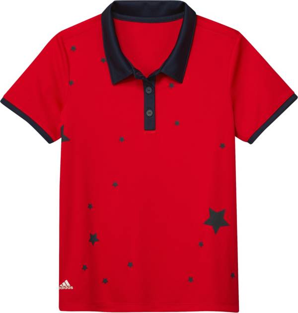 adidas Girls' Graphic Print Golf Polo