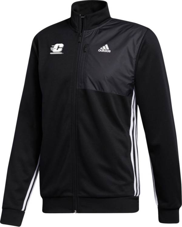 adidas Men's Central Michigan Chippewas Transitional Full-Zip Track Black Jacket