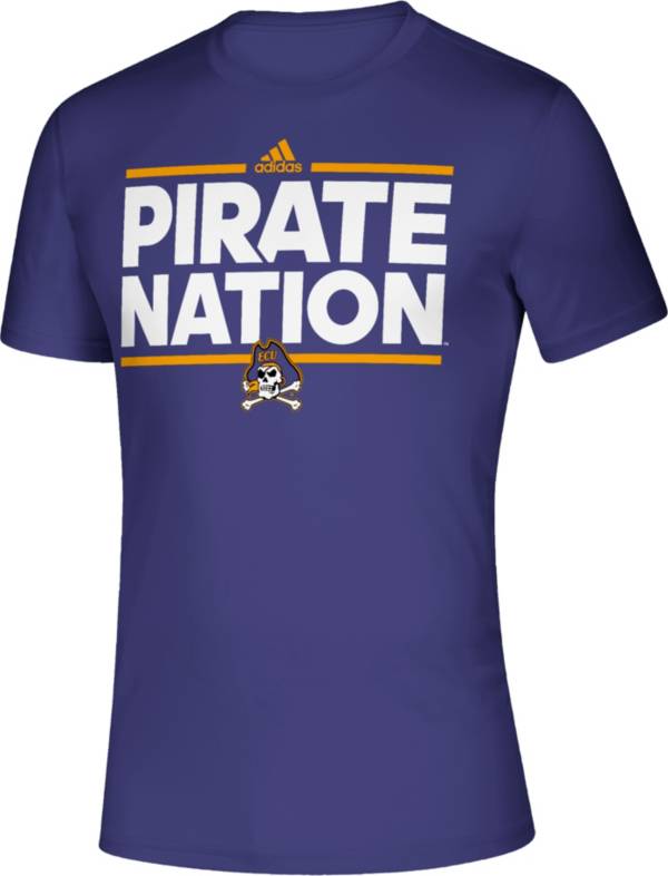 adidas Men's East Carolina Pirates Purple Creator Slogan Performance T-Shirt