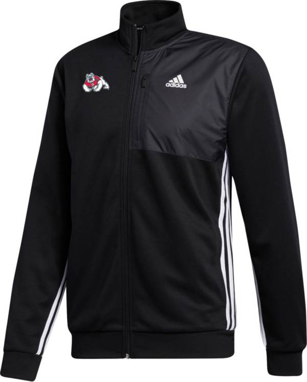 adidas Men's Fresno State Bulldogs Transitional Full-Zip Track Black Jacket