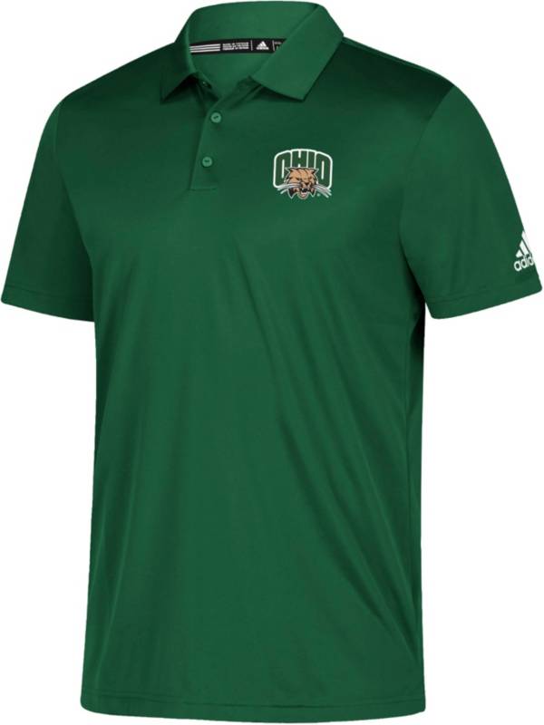 adidas Men's Ohio Bobcats Grind Green Polo