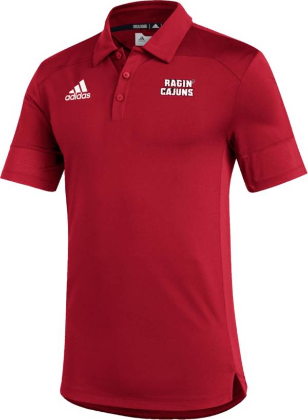 adidas Men's Louisiana-Lafayette Ragin' Cajuns Red Under the Lights Coaches Sideline Polo