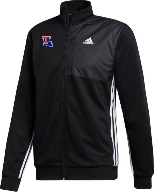 adidas Men's Louisiana Tech Bulldogs Transitional Full-Zip Track Black Jacket product image