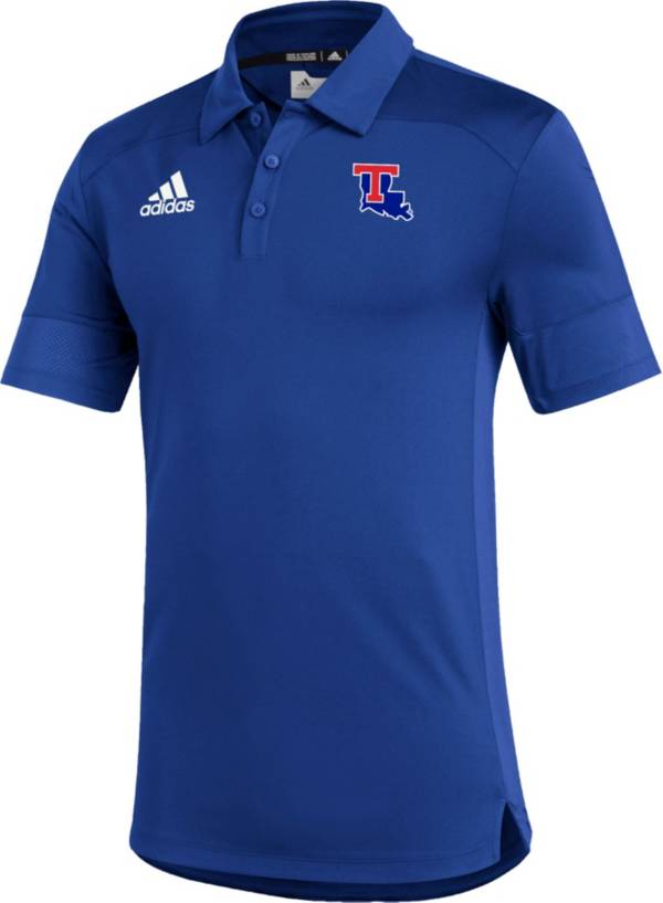 adidas Men's Louisiana Tech Bulldogs Blue Under the Lights Coaches Sideline Polo