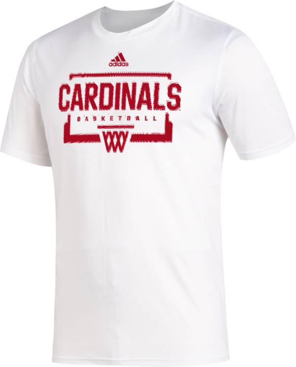 adidas Men's Louisville Cardinals Practice Creator Basketball White T-Shirt