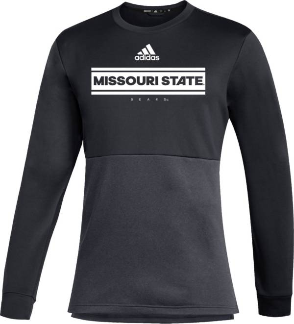 adidas Men's Missouri State Bears Team Issue Crew Pullover Black Shirt product image