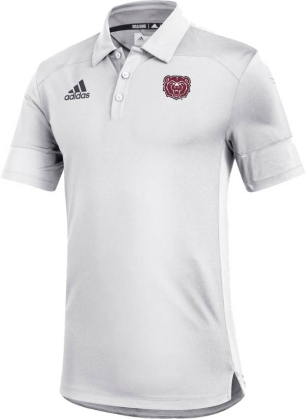 adidas Men's Missouri State Bears Under the Lights Coaches Sideline White Polo