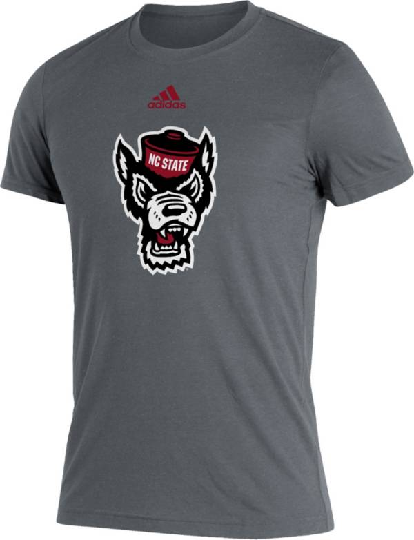 adidas Men's NC State Wolfpack Grey Logo Blend T-Shirt