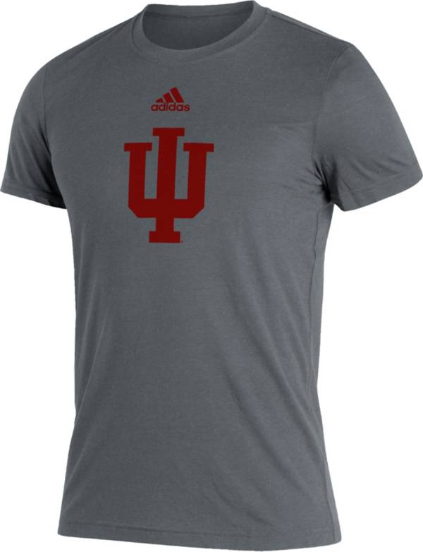 adidas Men's Indiana Hoosiers Grey Logo Blend T-Shirt