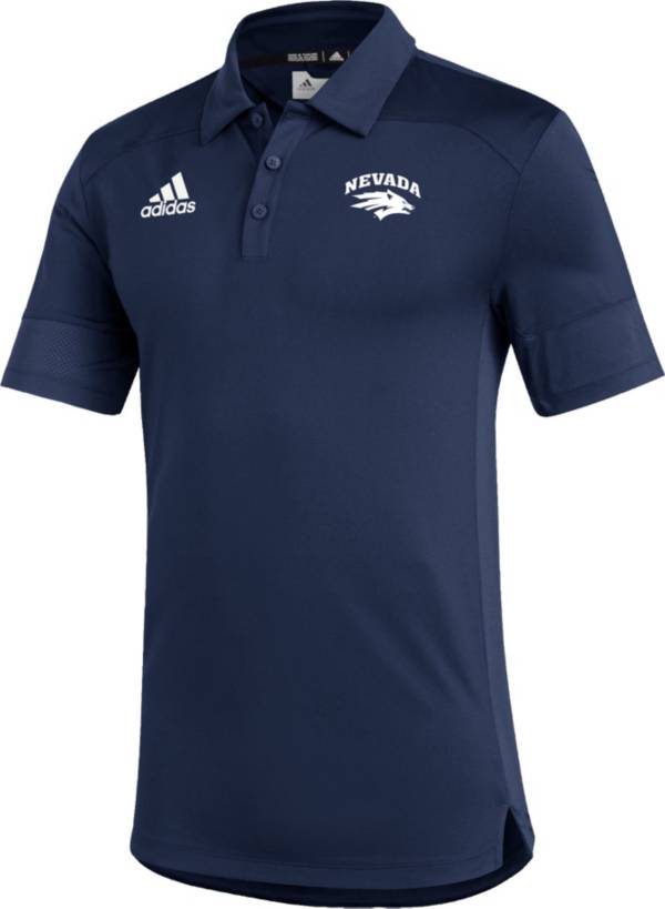 adidas Men's Nevada Wolf Pack Blue Under the Lights Coaches Sideline Polo