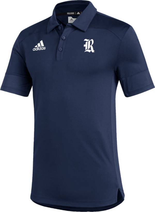 adidas Men's Rice Owls Blue Under the Lights Coaches Sideline Polo