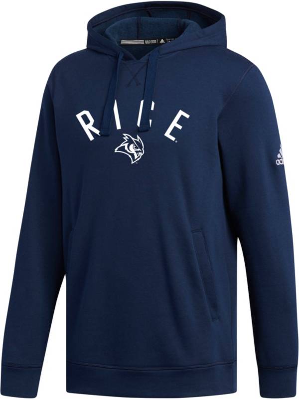 adidas Men's Rice Owls Blue Fleece Hoodie