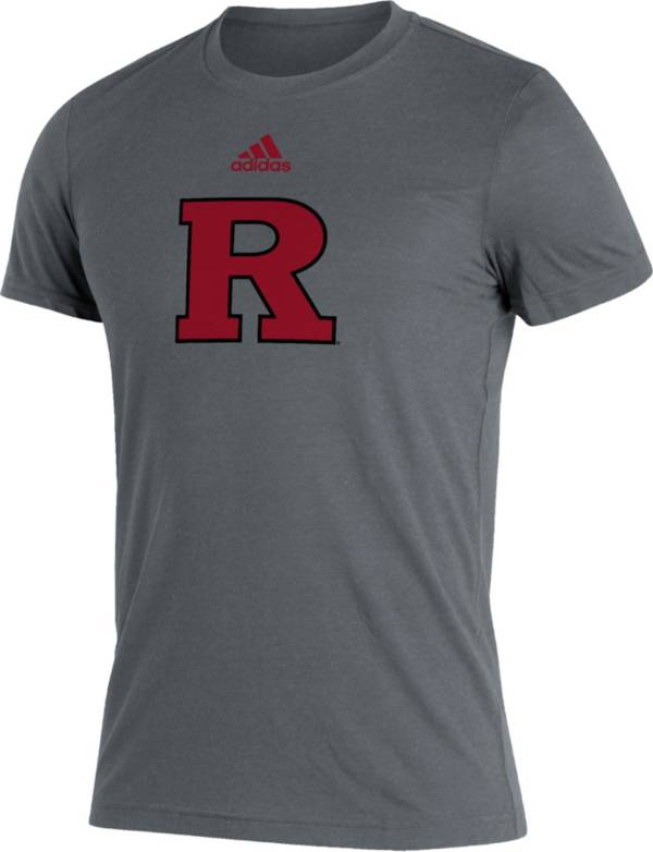 adidas Men's Rutgers Scarlet Knights Grey Logo Blend T-Shirt