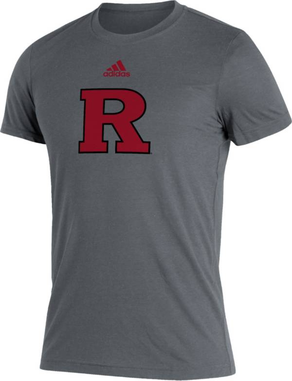 adidas Men's Rutgers Scarlet Knights Grey Logo Blend T-Shirt product image
