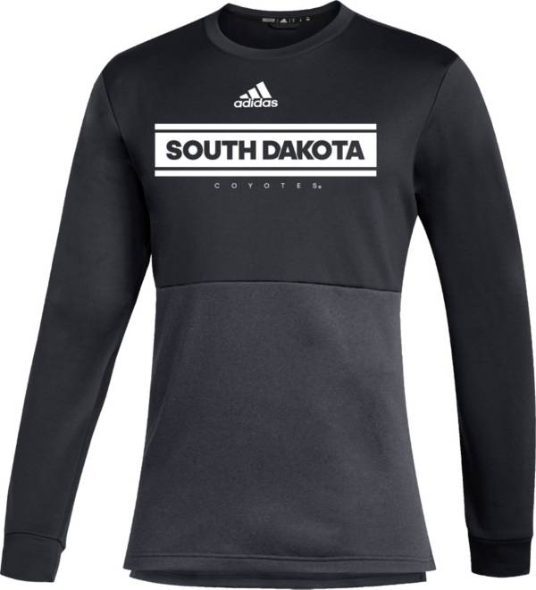 adidas Men's South Dakota State Jackrabbits Team Issue Crew Pullover Black Shirt