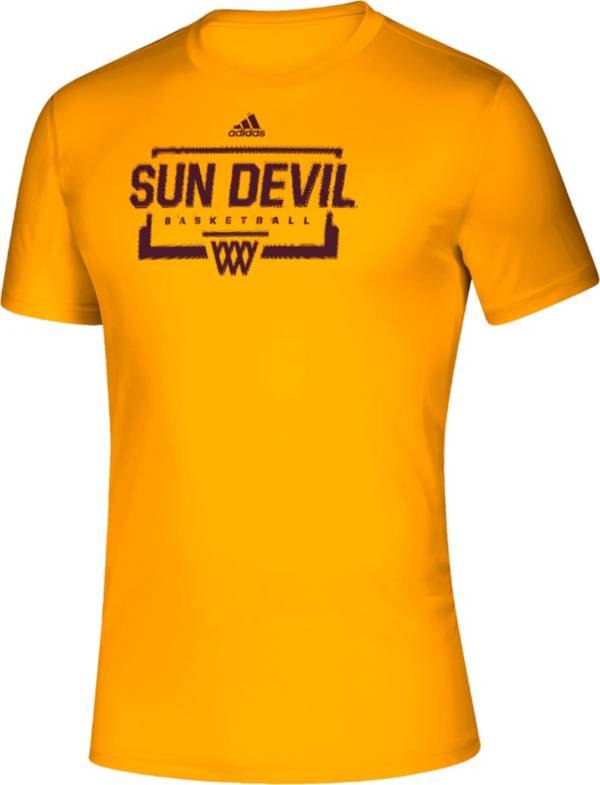 adidas Men's Arizona State Sun Devils Gold Practice Creator Basketball T-Shirt