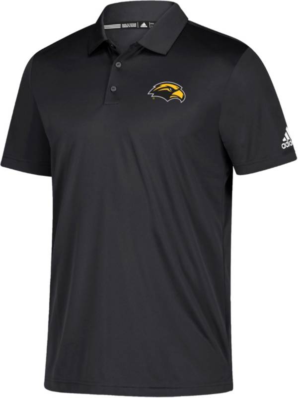 adidas Men's Southern Miss Golden Eagles Grind Black Polo