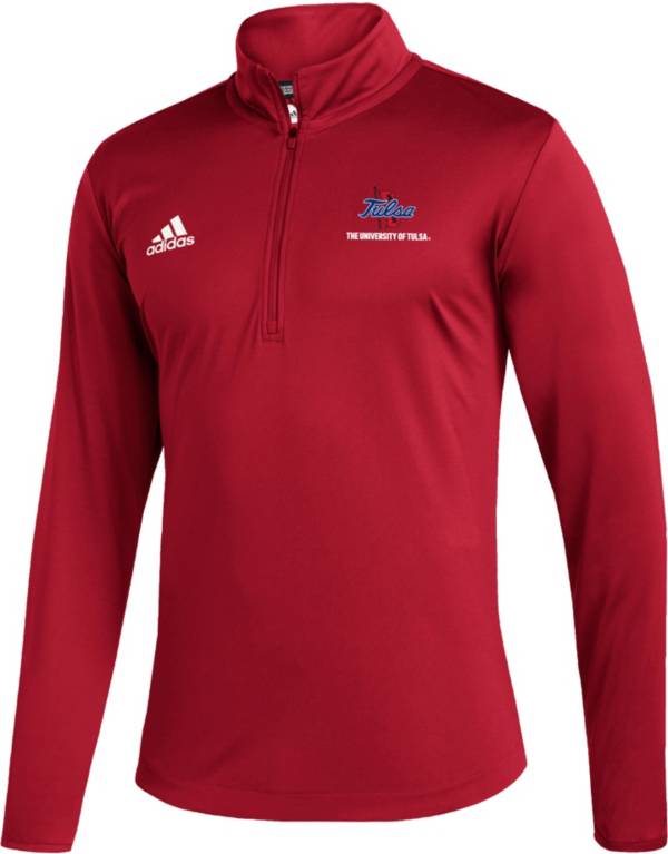 adidas Men's Tulsa Golden Hurricane Under Red Quarter-Zip Pullover