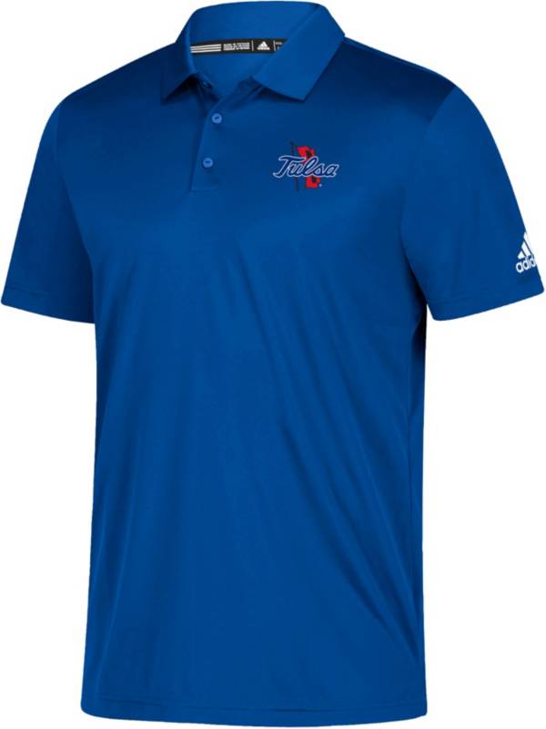 adidas Men's Tulsa Golden Hurricane Grind Blue Polo