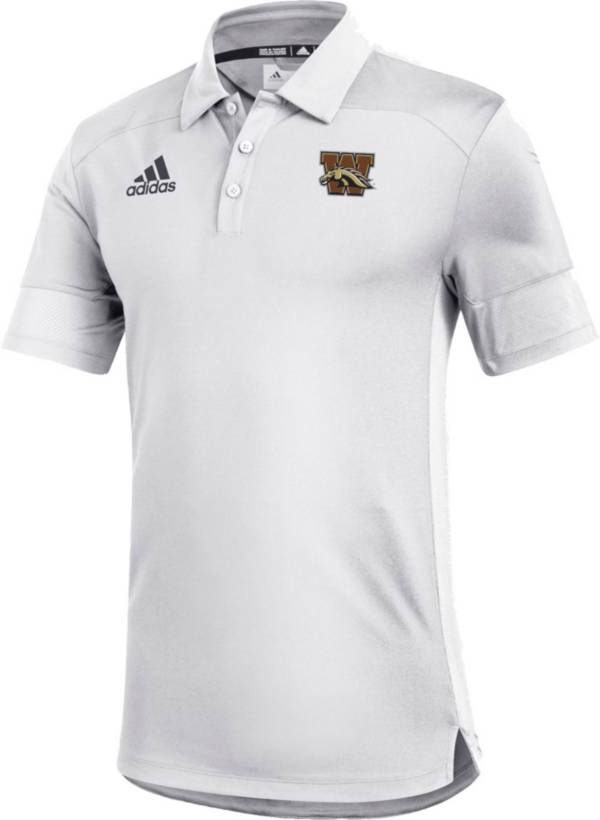 adidas Men's Western Michigan Broncos Under the Lights Coaches Sideline White Polo