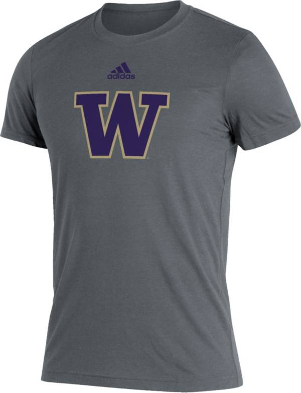 adidas Men's Washington Huskies Grey Logo Blend T-Shirt