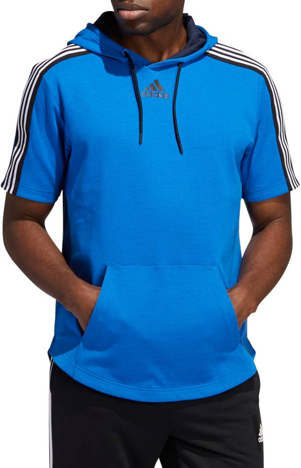 adidas Men's Post Game Lite Tape Short Sleeve Hoodie