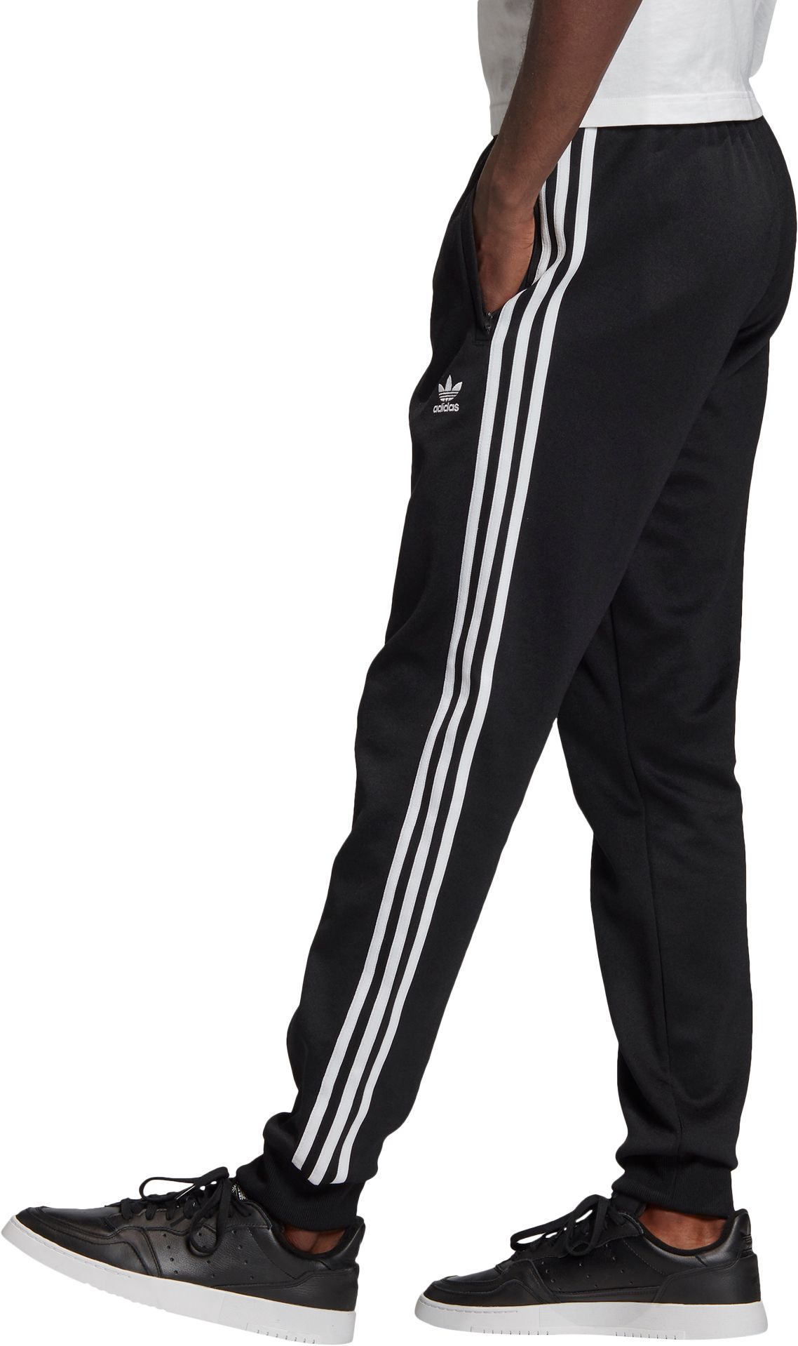 black adidas pants mens