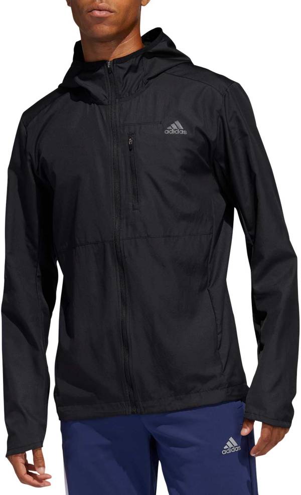 Adidas Men's On the Run Hooded Wind Jacket