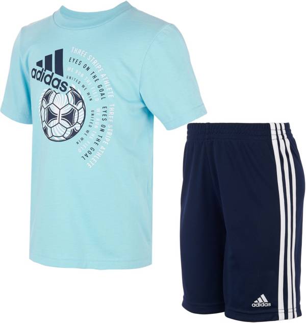 adidas Kids' Graphic T-Shirt Short Set