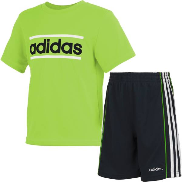 adidas Toddler Badge of Sport Short Sleeve T-Shirt and Shorts Set