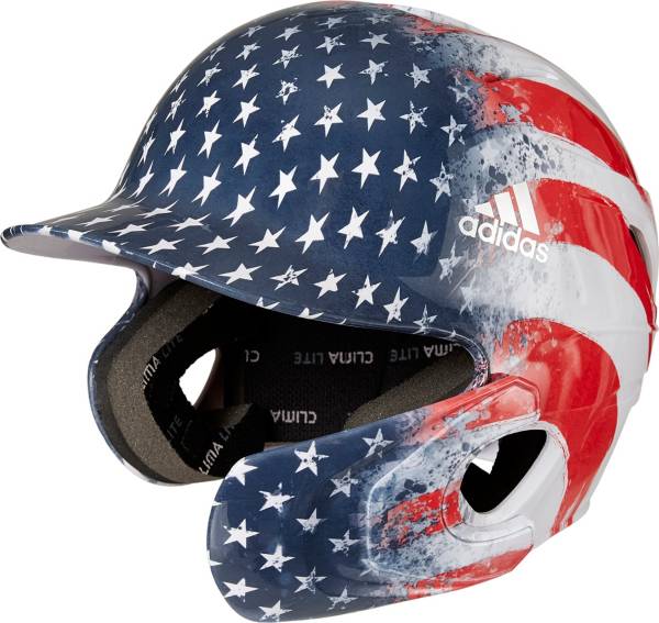 adidas Senior Stars & Stripes Baseball Batting Helmet w/ Jaw Guard