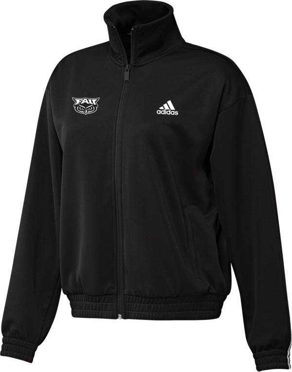 adidas Women's Florida Atlantic Owls Snap Full-Zip Bomber Black Jacket