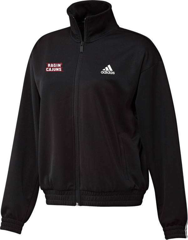 adidas Women's Louisiana-Lafayette Ragin' Cajuns Snap Full-Zip Bomber Black Jacket