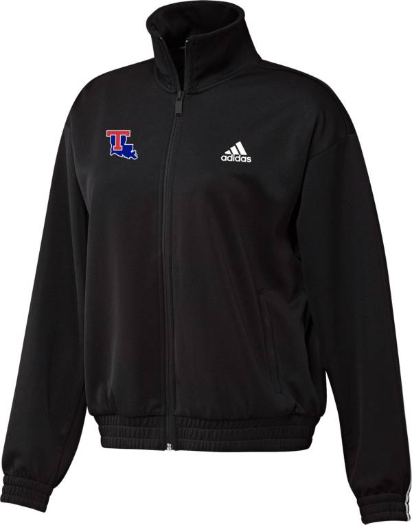 adidas Women's Louisiana Tech Bulldogs Snap Full-Zip Bomber Black Jacket