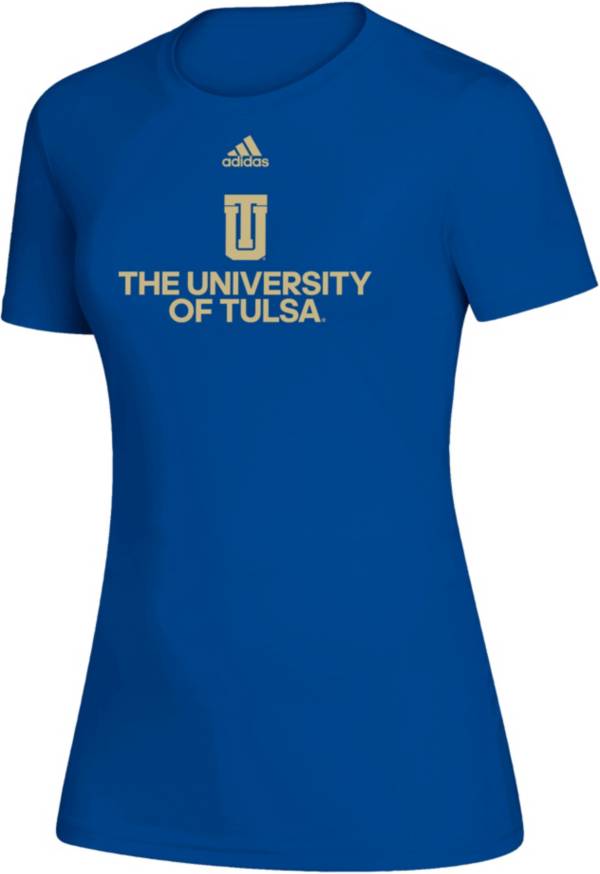 adidas Women's Tulsa Golden Hurricane Creator Blue T-Shirt