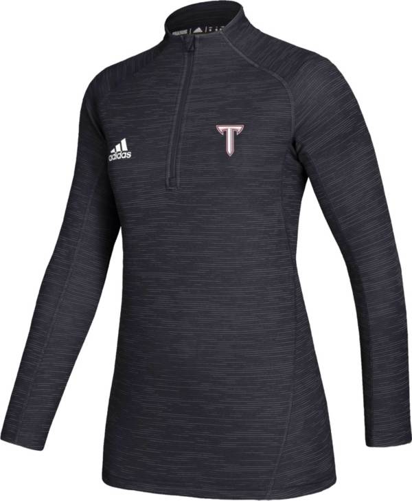 adidas Women's Troy Trojans Game Mode Sideline Quarter-Zip Black Shirt