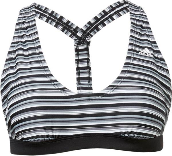 adidas Women's Pulse Stripe V-Back Bikini Top