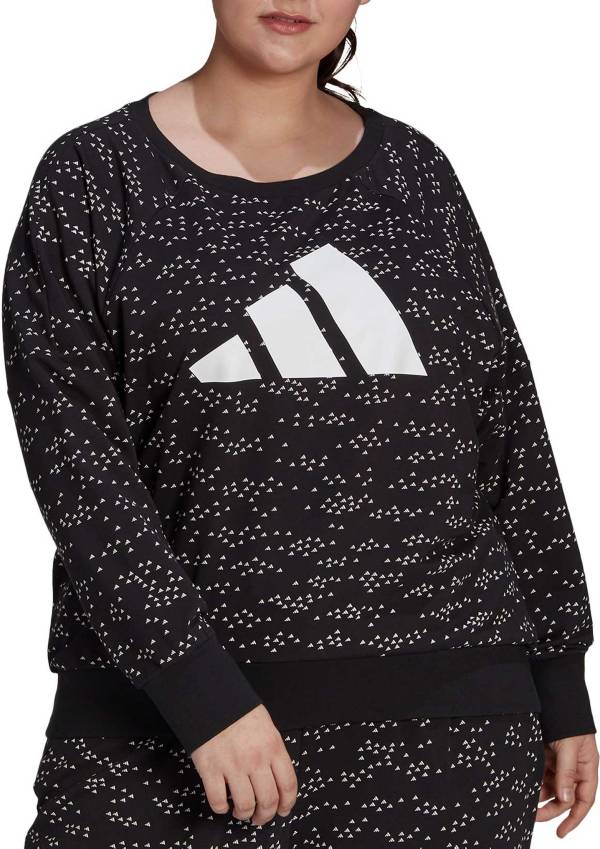 adidas Women's Plus Size Winners Crewneck Sweatshirt