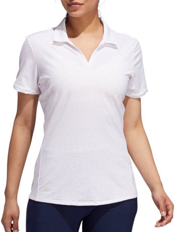 adidas Women's Ultimate365 Spacedye Stripe Golf Polo