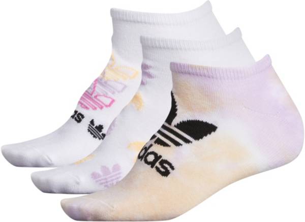 adidas Women's Originals Color Wash No Show Socks 3 Pack