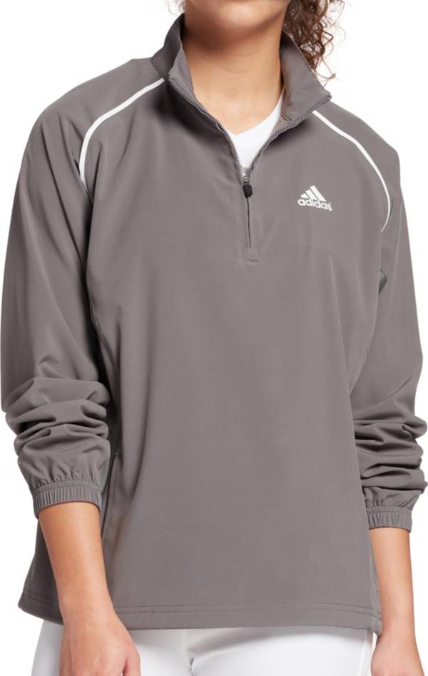 adidas Women's Triple Stripe Long Sleeve Woven Softball Jacket