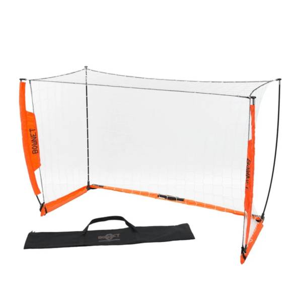 Bownet Portable Soccer Goal Net Great Kids Soccer Goal. Practice Nets for Kids 7' x 16' Indoor Outdoor Quick Setup Travel Bag Included Durable Powder-Coated Steel Frame Youth and Adults 