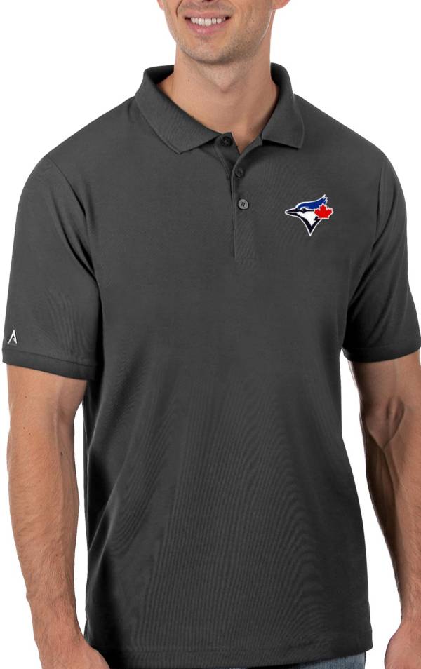 Antigua Men's Toronto Blue Jays Gray Legacy Polo