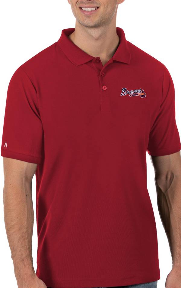 Antigua Men's Atlanta Braves Red Legacy Polo