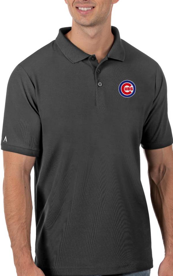 Antigua Men's Chicago Cubs Gray Legacy Polo